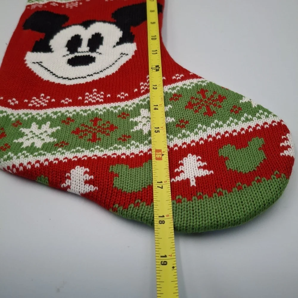 Disney Mickey Mouse & Minnie Mouse‎ Knit Sweater Christmas Stocking 18